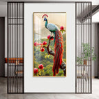 The Peacock Artistry Premium Acrylic Vertical Wall Art