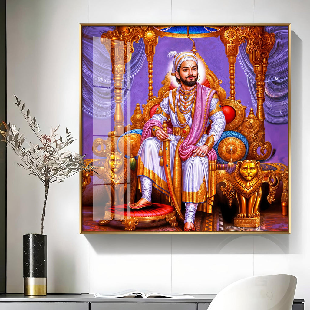 Shivaji Maharaj The Royal Premium Acrylic Square Wall Art
