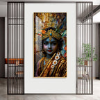 Krishna Essence Premium Acrylic Vertical Wall Art