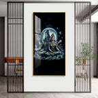 Majestic Shiva And Shakti Premium Acrylic Vertical Wall Art