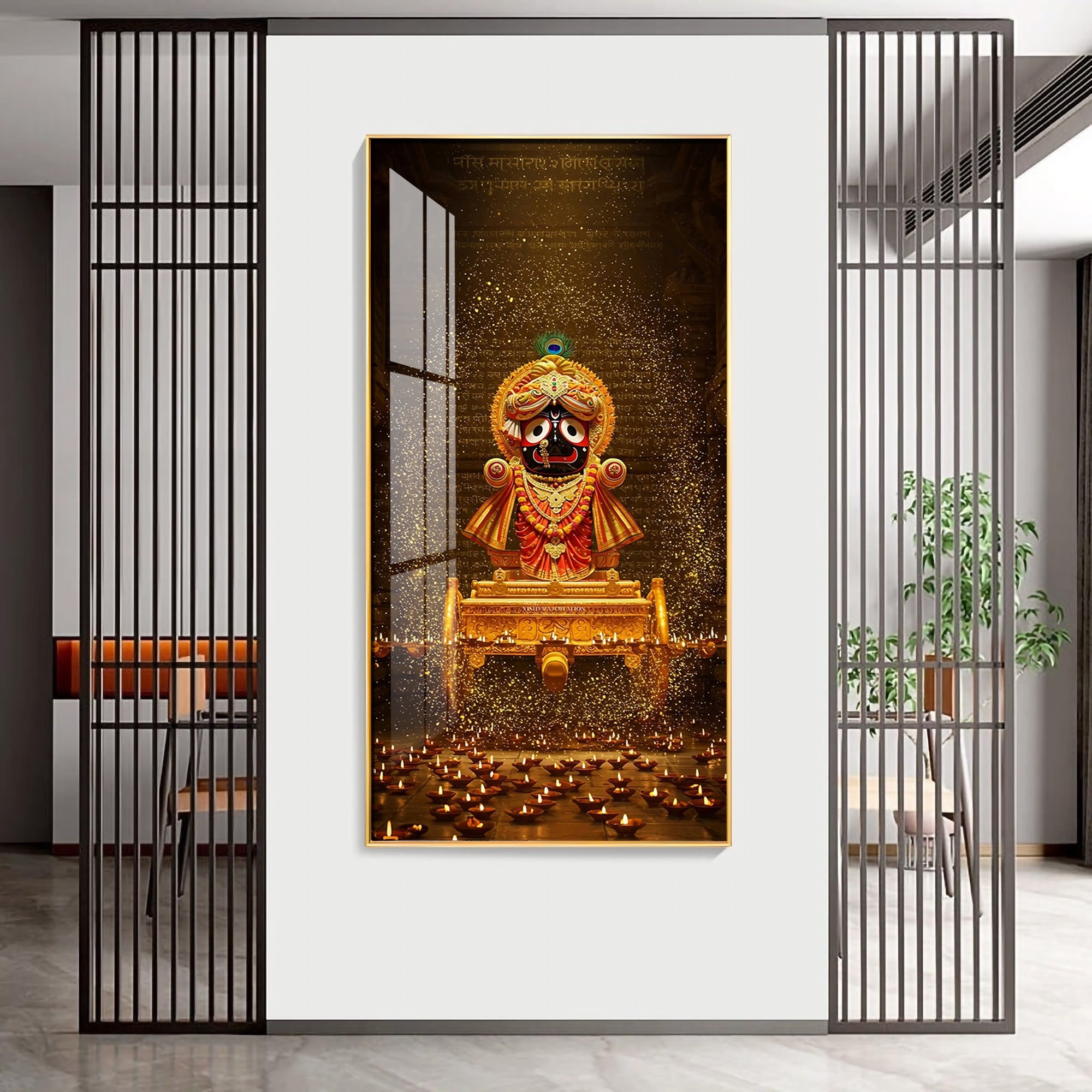 Majestic Jaggannath Premium Acrylic Vertical Wall Art