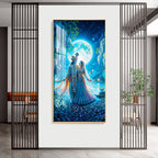 Radha Krishna In Twilight Premium Acrylic Vertical Wall Art