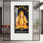 Radiant Ganesha Premium Acrylic Vertical Wall Art