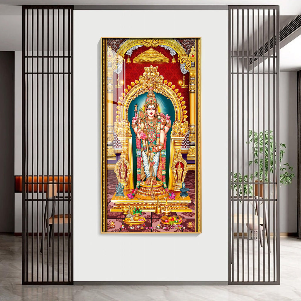 Thiruchendur Murugan Premium Acrylic Vertical Wall Art