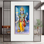 Lord Vishnu ji Premium Acrylic Vertical Wall Art