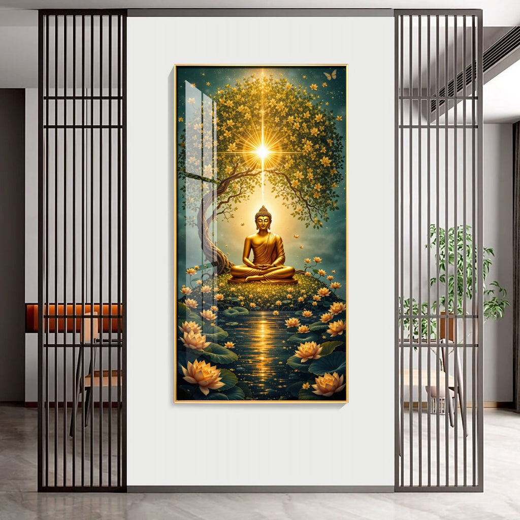 Buddha Harmony Haven Premium Acrylic Vertical Wall Art