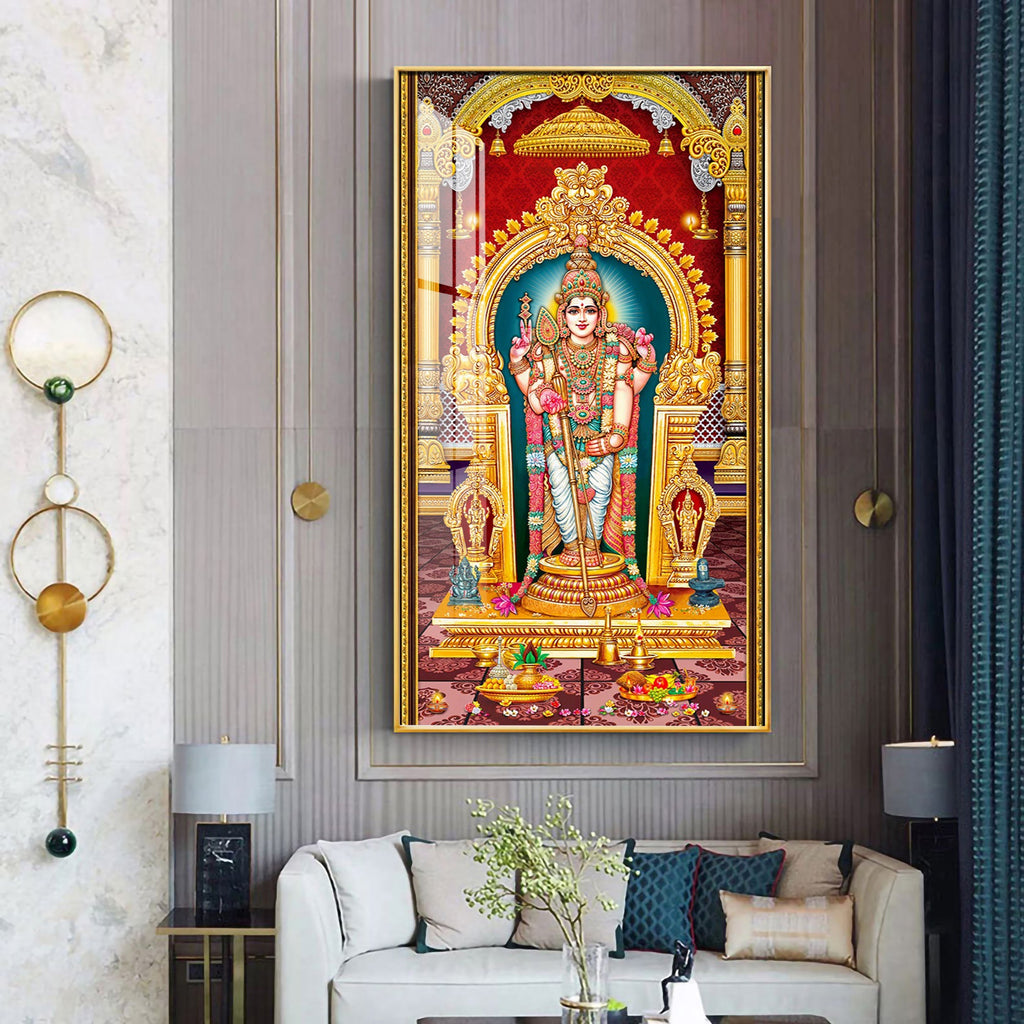 Thiruchendur Murugan Premium Acrylic Vertical Wall Art