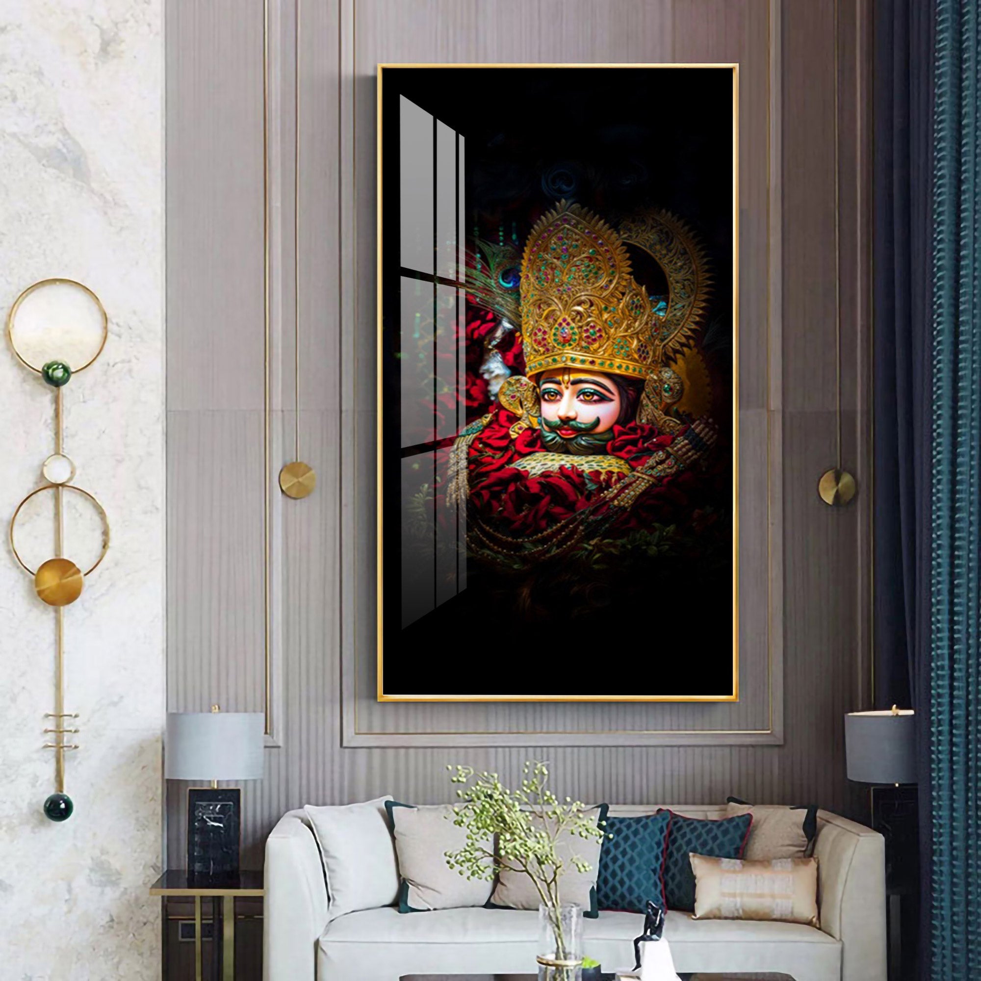 Khatu Shyam Ji Premium Acrylic Vertical Wall Art