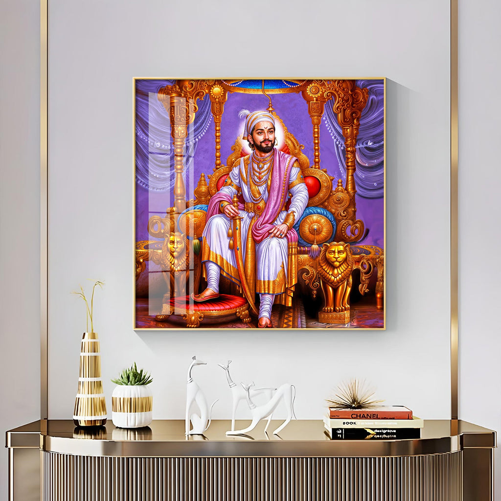 Shivaji Maharaj The Royal Premium Acrylic Square Wall Art