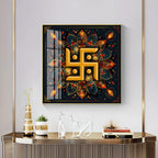 Swastika Character Premium Acrylic Square Wall Art