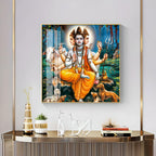 Lord Dattatreya Premium Acrylic Square Wall Art