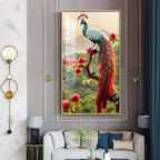 The Peacock Artistry Premium Acrylic Vertical Wall Art