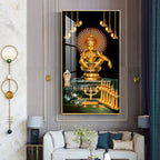 Lord Ayyappa Swamy Premium Acrylic Vertical Wall Art