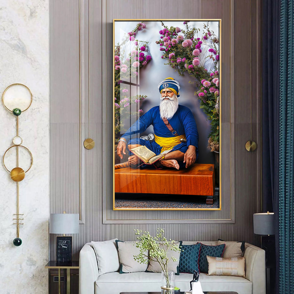 Baba Deep Singh ji Premium Acrylic Vertical Wall Art