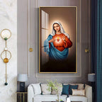The Heart of Mary Premium Acrylic Vertical Wall Art