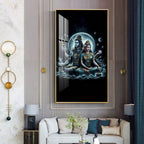 Majestic Shiva And Shakti Premium Acrylic Vertical Wall Art