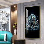 Majestic Shiva And Shakti Premium Acrylic Vertical Wall Art
