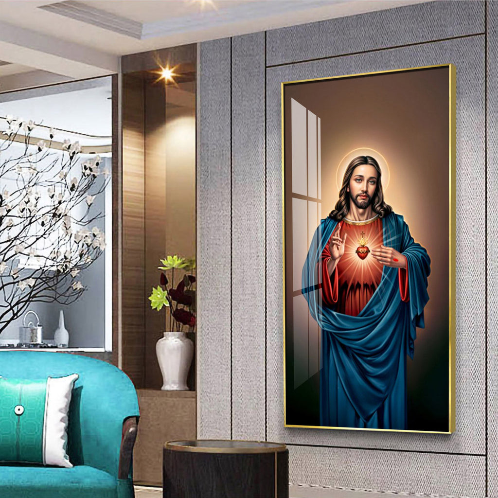 The Jesus Heart Premium Acrylic Vertical Wall Art