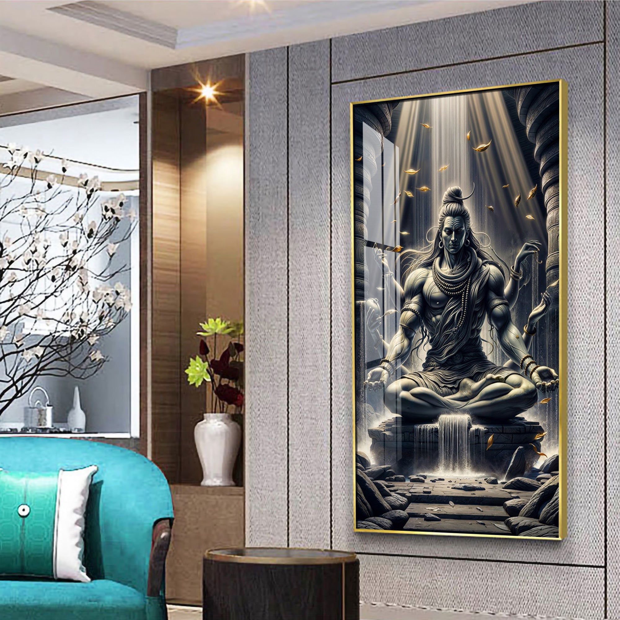 Shiv Sadhana Premium Acrylic Vertical Wall Art
