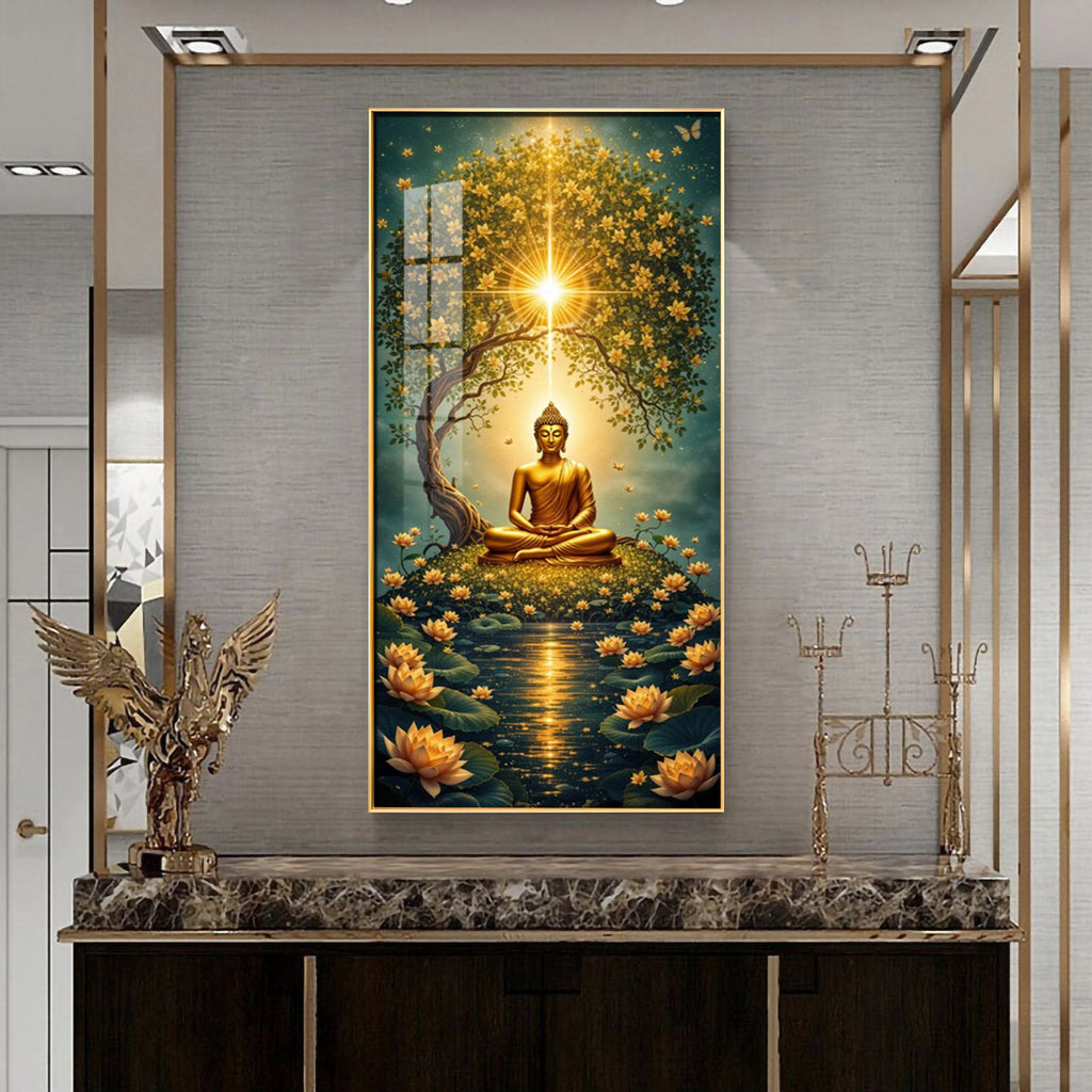 Buddha Harmony Haven Premium Acrylic Vertical Wall Art