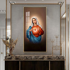 The Heart of Mary Premium Acrylic Vertical Wall Art