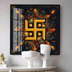 Swastika Character Premium Acrylic Square Wall Art
