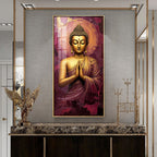 Buddha Is Praying Premium Acrylic Vertical Wall Art