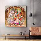 Shiv Parivar Premium Acrylic Square Wall Art