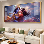 Radha Krishna Dancing Premium Acrylic Horizontal Wall Art