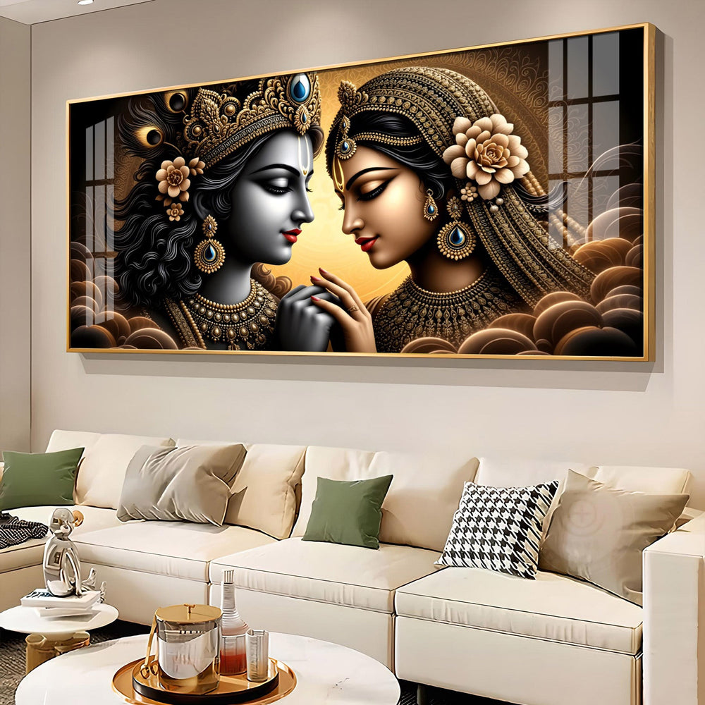 Krishna And The Divine Feminine Premium Acrylic Horizontal Wall Art