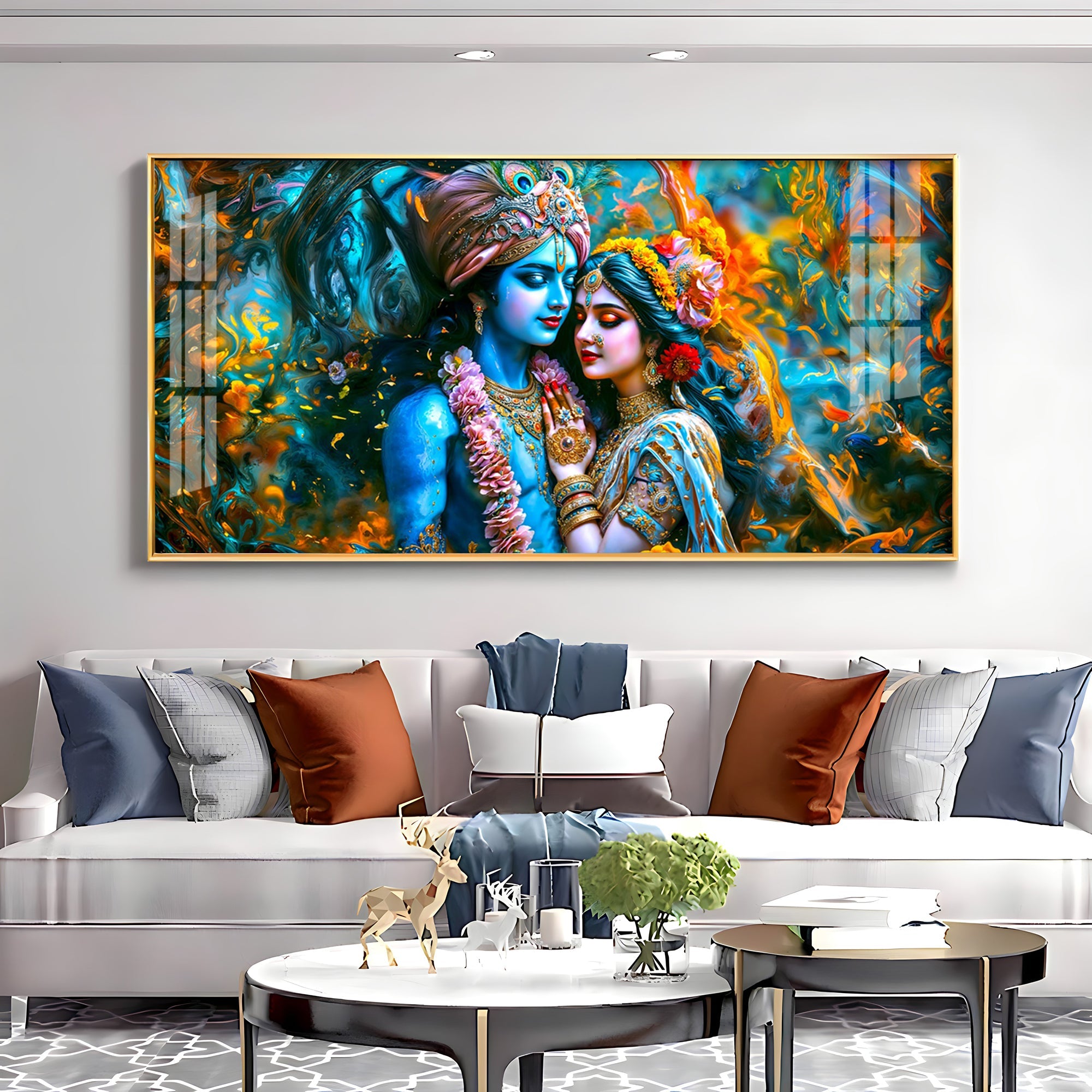 Shree Krishna Harmony Premium Acrylic Horizontal Wall Art