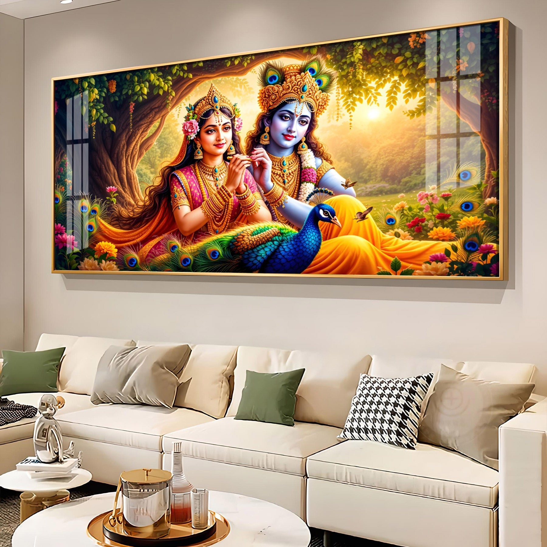 Garden of Radha’s Dreams Premium Acrylic Horizontal Wall Art