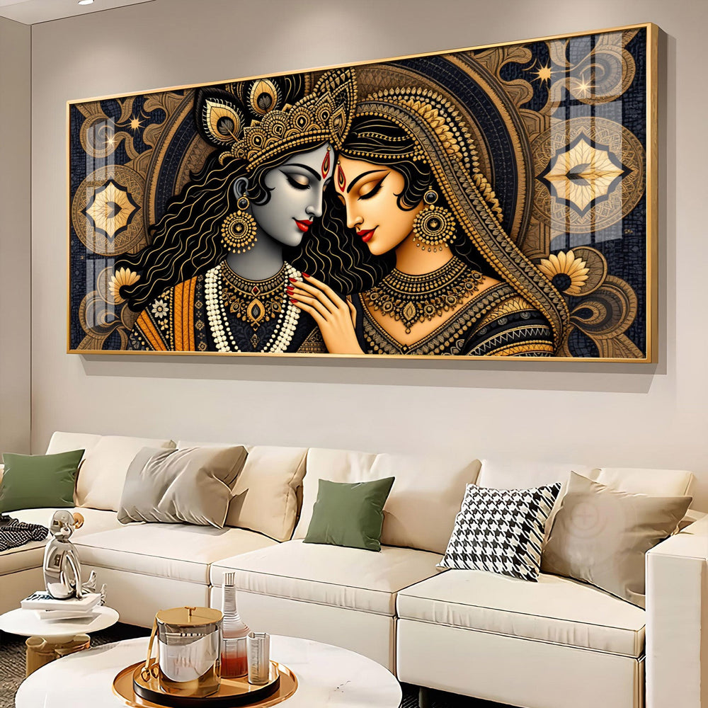 Abstract Radha Krishan Imperfect Art Premium Acrylic Horizontal Wall Art