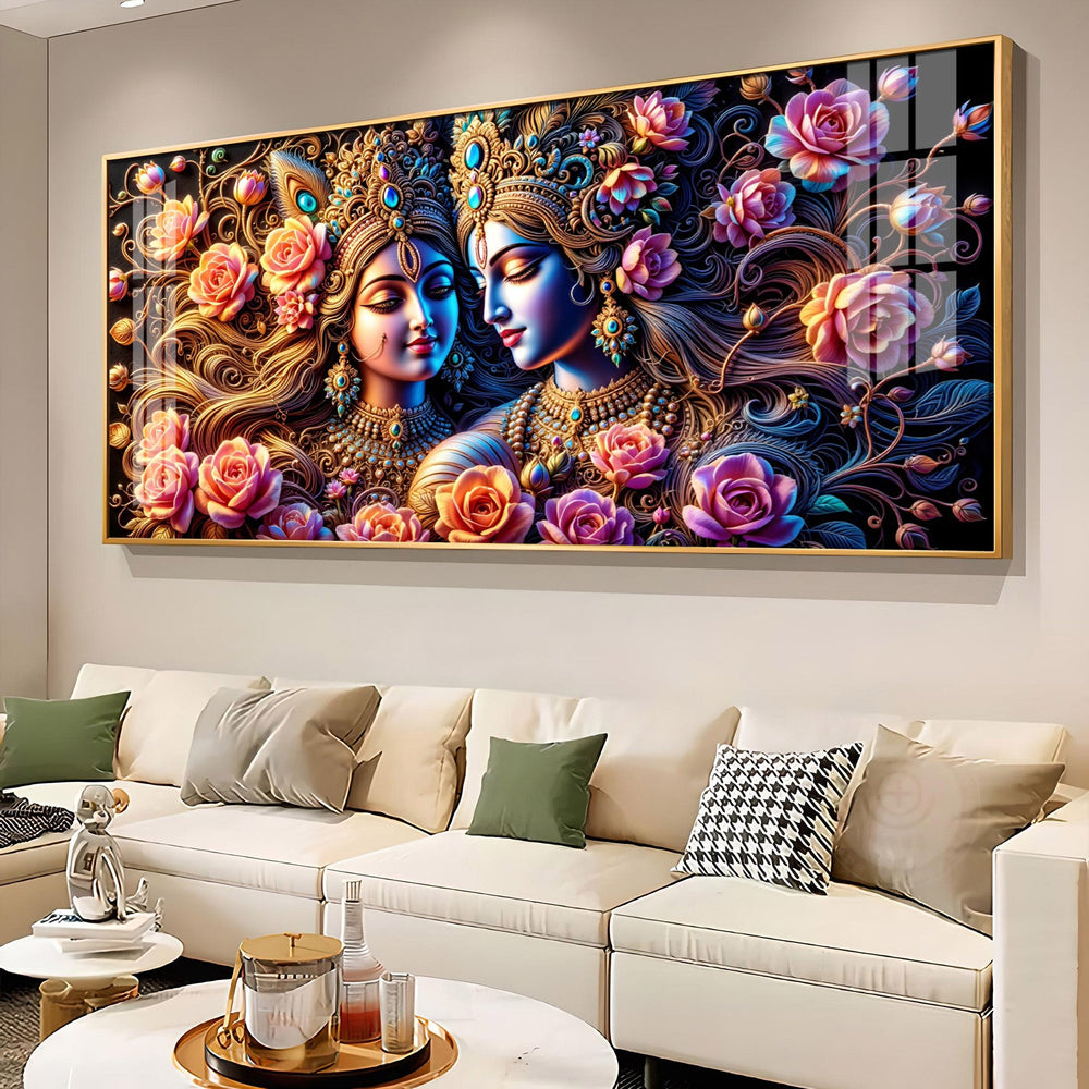 Floral Path of Love Premium Acrylic Horizontal Wall Art