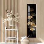 Ginkgo Leaf Design Premium Acrylic Vertical Wall Art