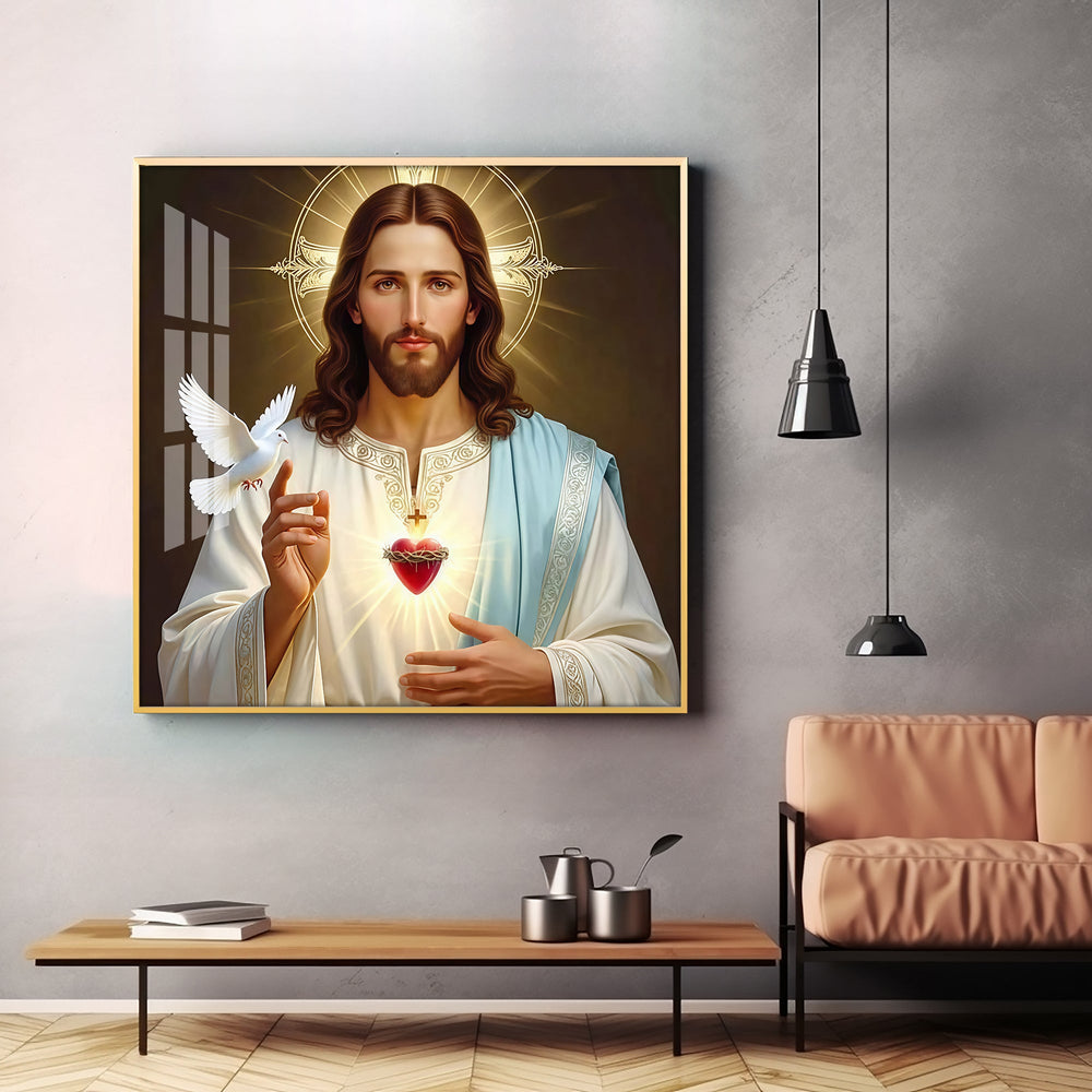 Jesus Christ Premium Acrylic Square Wall Art