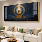 Radiant Buddha Reflection Premium Acrylic Horizontal Wall Art