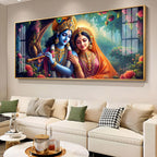 The Krishna-Radha Masterpiece Premium Acrylic Horizontal Wall Art