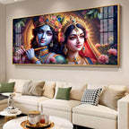 Krishna’s Flute, Radha’s Grace Premium Acrylic Horizontal Wall Art