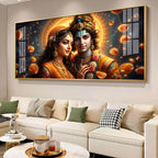 Transcendent Spirits Of Krishna Radha Premium Acrylic Horizontal Wall Art