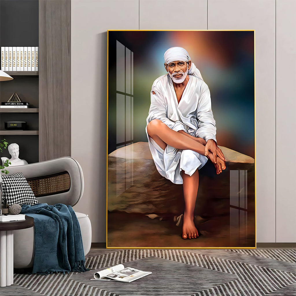 Shirdi Sai Premium Acrylic Vertical Wall Art