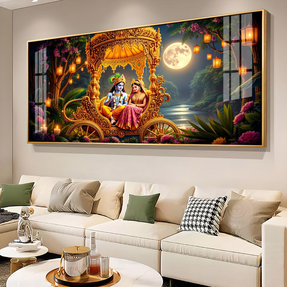 Krishna Radha Serenity Premium Acrylic Horizontal Wall Art