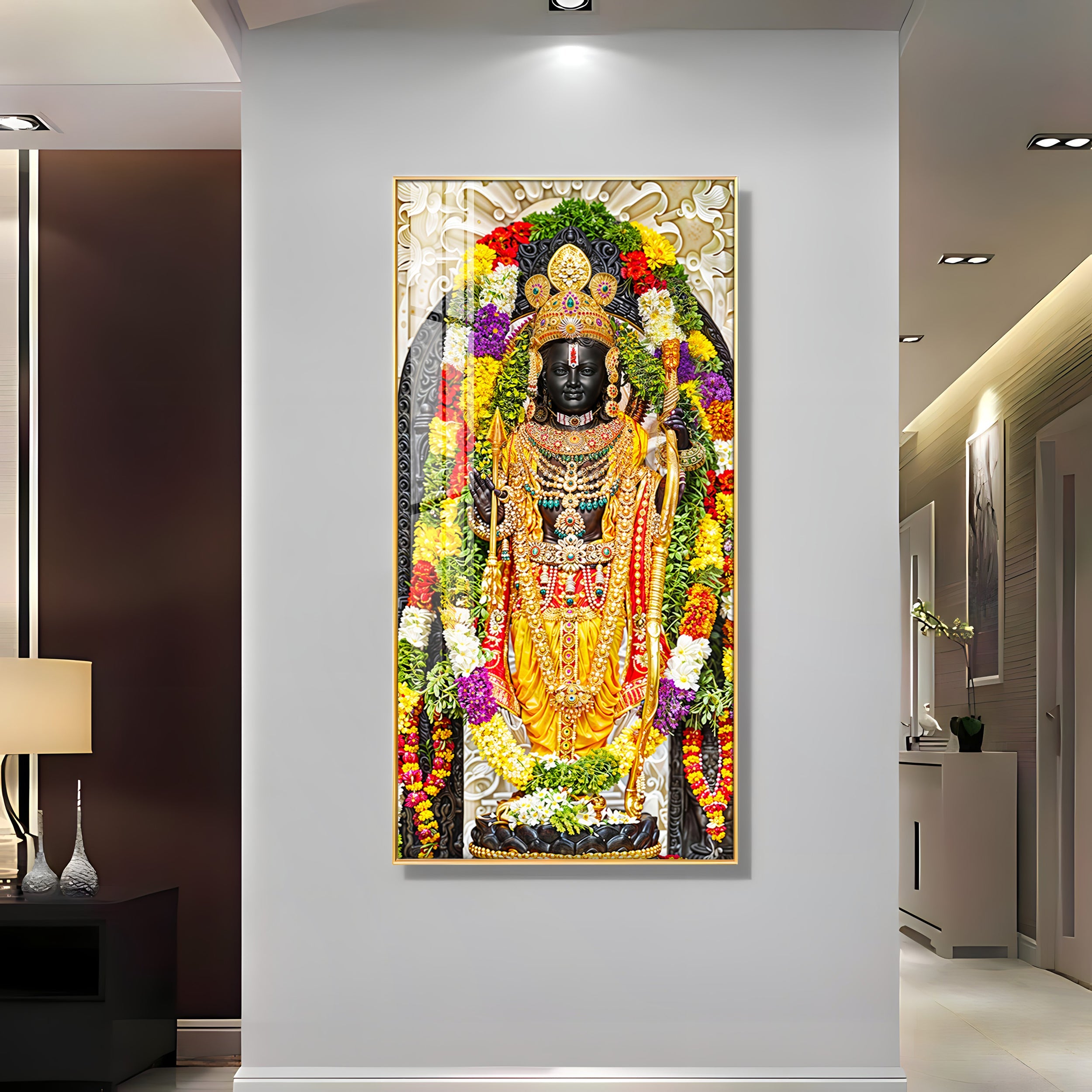 Lord Rama Portray Premium Vertical Wall Art