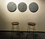 Stylish Round 3D Face Wall Hanging Decor Set