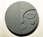 Stylish Round 3D Face Wall Hanging Decor Set