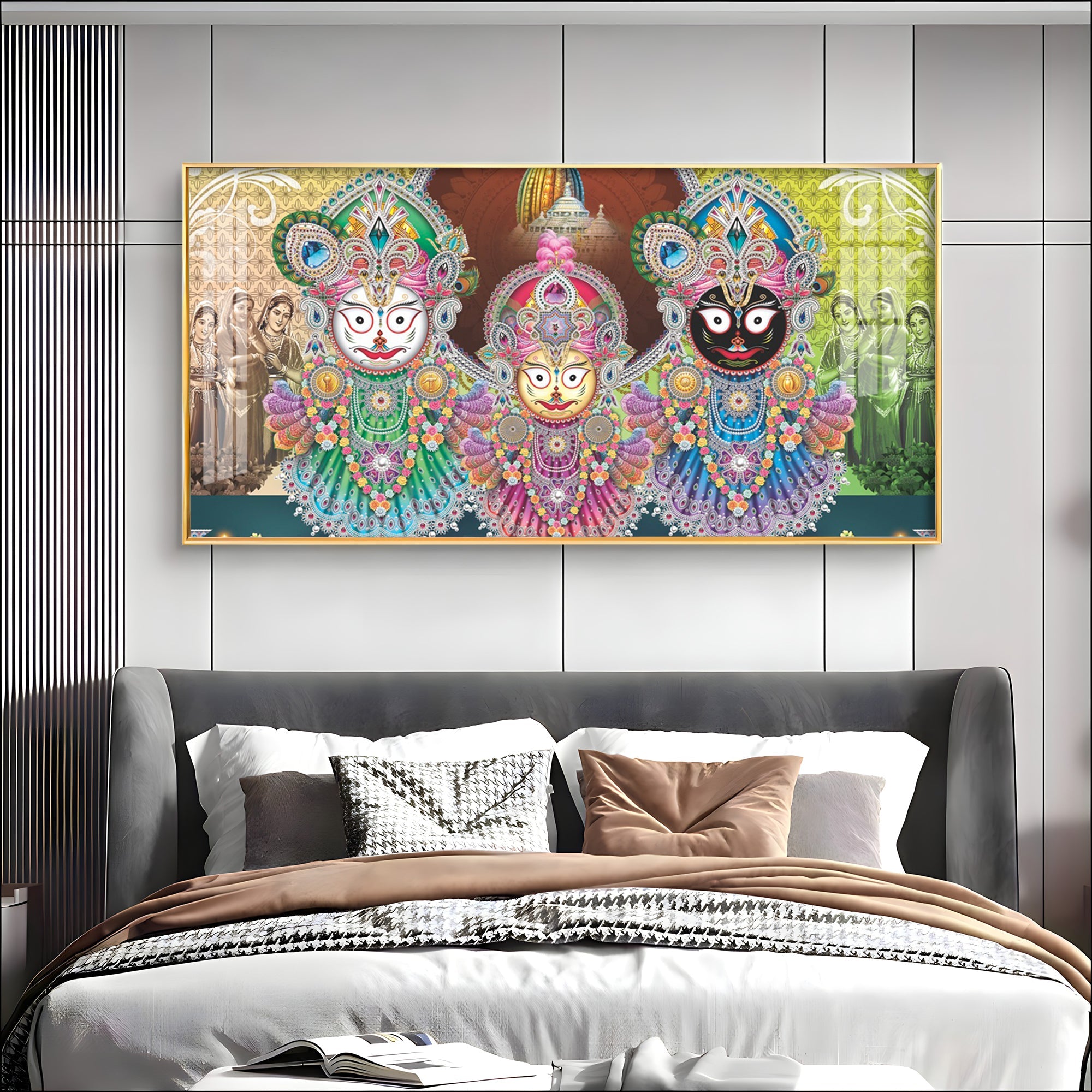 Jay Jagannatha Swami Premium Acrylic Horizontal Wall Art