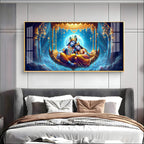 Krishna and Radha Harmony Premium Acrylic Horizontal Wall Art