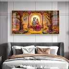 Krishna and Radha SeeSaw Premium Acrylic Horizontal Wall Art