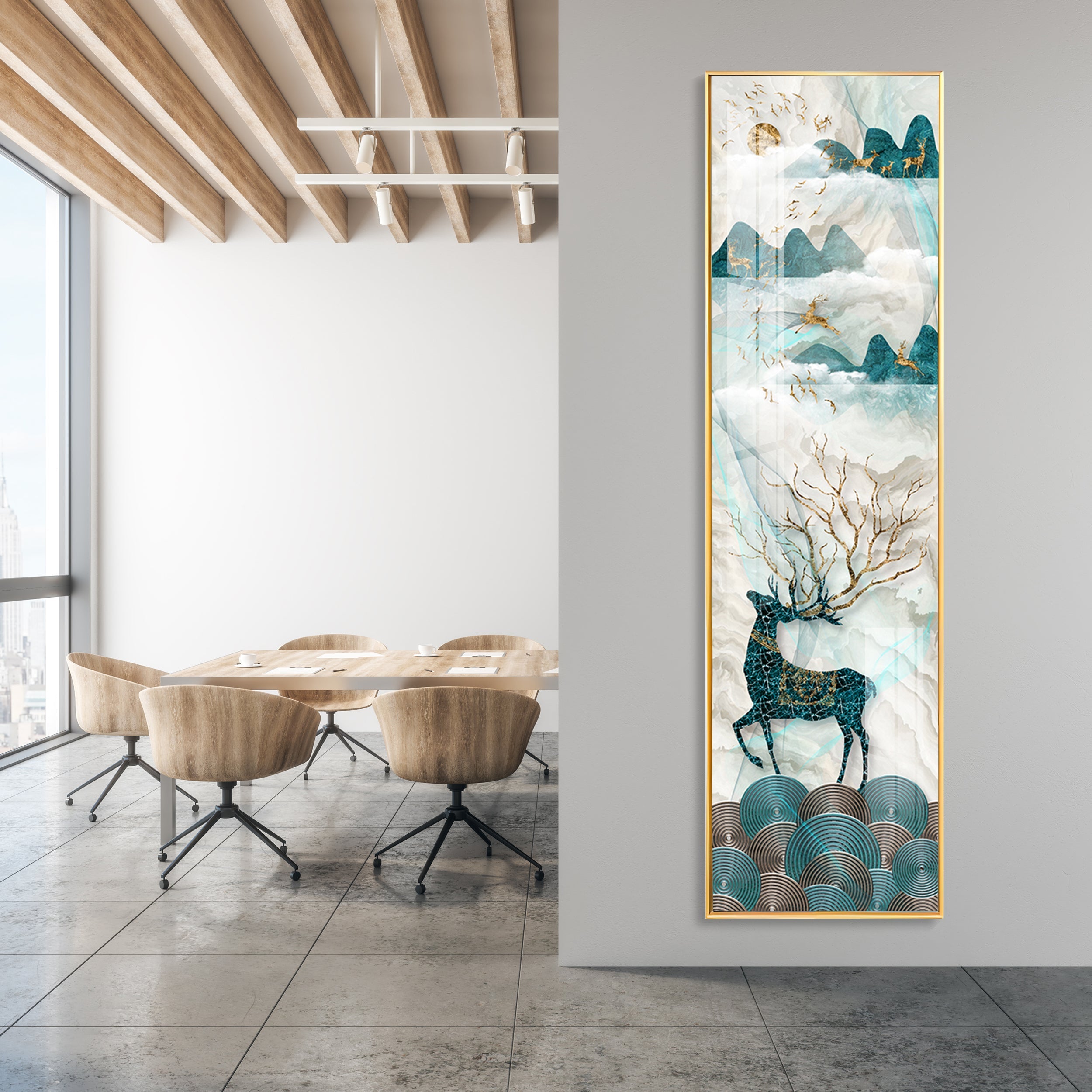 The Lucky Deer Premium Acrylic Vertical Wall Art
