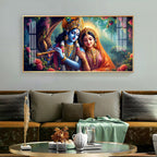 The Krishna-Radha Masterpiece Premium Acrylic Horizontal Wall Art